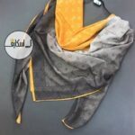 روسری لویی ویتون طوسی نارنجی
