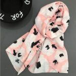 شال گل پنبه پاستلی