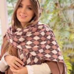 شال موهر طرح لوزی