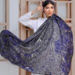 روسری عیدانه آبرنگی مشکی