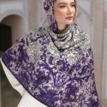 روسری عیدانه آبرنگی یاسی