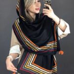 شال گوچی حاشیه رنگی