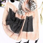 شال زیگزاگ گلبهی