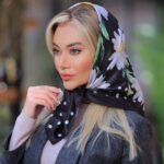 بیبی اسکارف ابریشم گل مینا