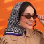 بیبی اسکارف پلنگی حاشیه بنفش