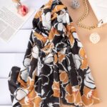 شال گل درشت نسکافه ایی