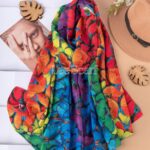 شال پروانه رنگین کمان