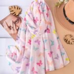 شال پروانه صورتی