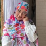 روسری آبرنگی شکوفه (اوت لت)