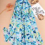 شال گلگلی سبزآبی