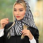 بیبی اسکارف حریر راه راه