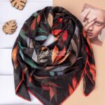 روسری برگ پاییزی رنگارنگ (اوت لت)