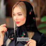 بیبی اسکارف مشکی حریر زبرا