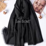 شال ژاکارد مشکی پوستماری (اوت لت)