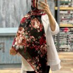 روسری گلگلی مشکی