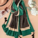 شال پاییزه حاشیه سبز