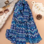 شال گیسو آبی