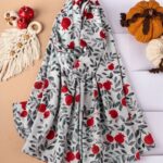 شال موهر انار ریز سفید