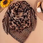 روسری مادرانه طرح پلنگی