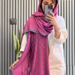 کالکشن شال ژاکارد سرخابی