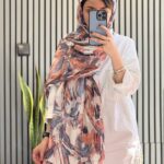 شال لیلیوم آبرنگی سفید