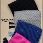 شال پلیسه صدفی طوسی