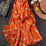 شال  شکوفه نارنجی (ایراد چاپی جزئی)