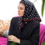 بیبی اسکارف خالخالی مشکی