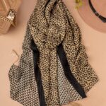 شال پیچازی پلنگی کرمی (ایراد جزئی)