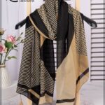 شال پیچازی راه راه کرمی (ایراد جزئی)