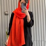 شال  پلیسه قرمز