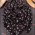 روسری شکوفه ریز قلبی (ایراد جزئی)