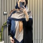 روسری زنجیری آبی