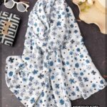 شال شکوفه آبی