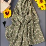 شال شکوفه ریز زمینه پاستلی