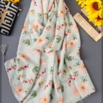 شال ارکیده نارنجی پاستلی