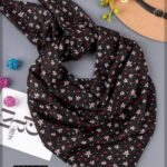 روسری قواره 100 شکوفه قلبی (ایراد جزئی)