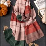 شال راه راه سبز پاییزی