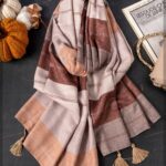 شال راه راه کرمی پاییزی(ایرادجزئی)