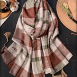 شال چهارخونه سبز پاییزی