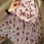 شال شکوفه صورتی (ایراد جزئی)