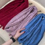 شال  چهارخونه مخمل