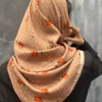 روسری شکوفه ریز نارنجی