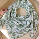 روسری برگی پاستلی (ایراد جزئی)