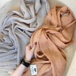 شال دور پولکی کاراملی  (ایراد جزئی)