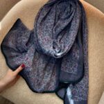 شال گلگلی حاشیه طوسی