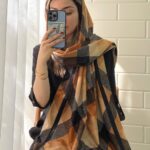 شال مخمل هندسی (ایراد جزئی)