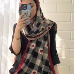 شال مخمل قلبی