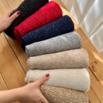 شال بافت پولکی مشکی