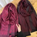 شال ژاکارد چری طرح گل